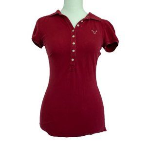 American Eagle Red Polo Shirt